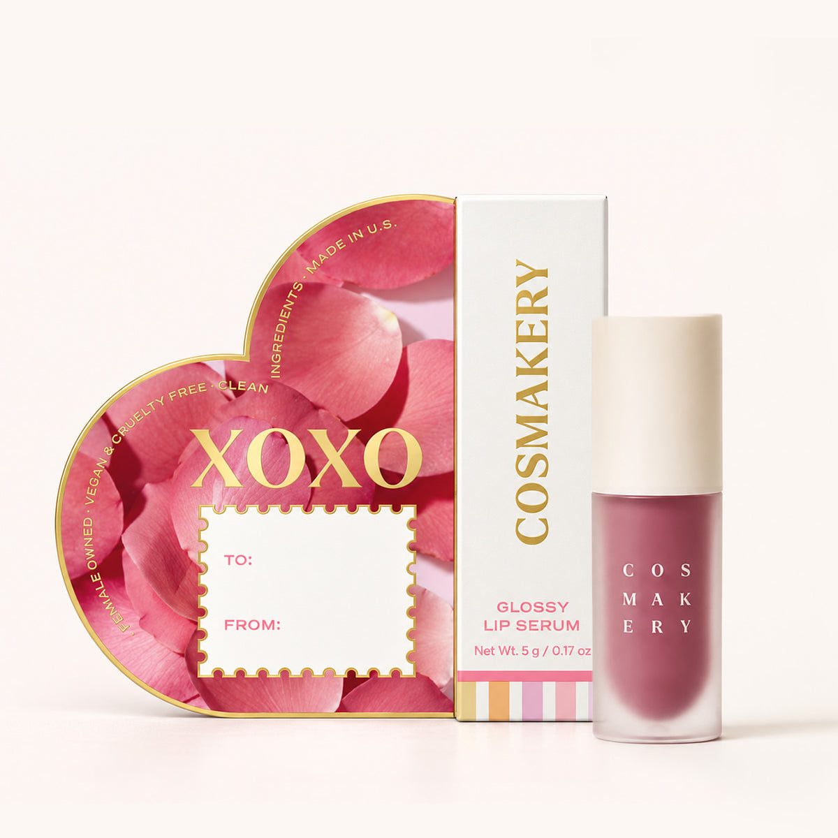 Valentine Glossy Lip Serum — Pack of 5